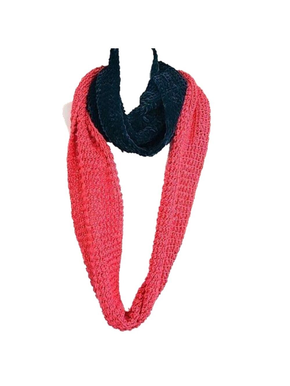 Lot of 2 hand knitted scarves infinity.